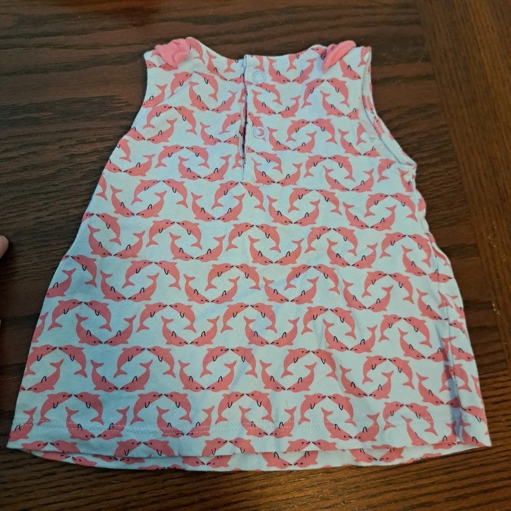 Baby Girl Dress Bundle 6-9M Carter's H&M Floral Polka Dot Dolphin 3 Piece Set